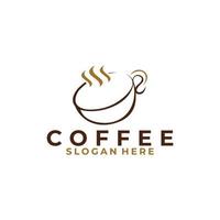 vetor de ícone de logotipo de café isolado