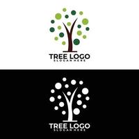 vetor de ícone de logotipo de árvore isolado