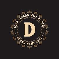 logotipo criativo da letra d de luxo para empresa, vetor grátis do logotipo da letra d