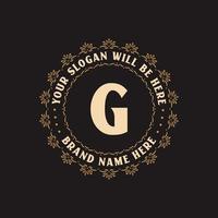 logotipo criativo da letra g de luxo para empresa, vetor grátis do logotipo da letra g