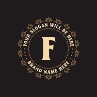 logotipo criativo da letra f de luxo para empresa, vetor livre do logotipo da letra f