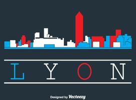 lyon skyline vector