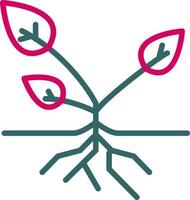 ícone de vetor de raízes de plantas