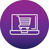 ícone de vetor de compras onvector