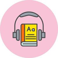 ícone de vetor de audiolivro