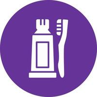 ícone de vetor de pasta de dente de escova de dentes