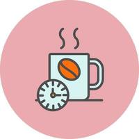 ícone de vetor de hora do café