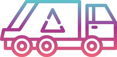 ícone de vetor de caminhão de lixo