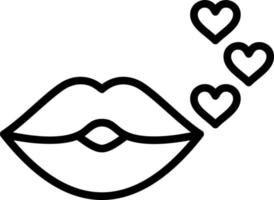 design de ícone de vetor de beijo