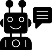 design de ícone de vetor de assistente de robô