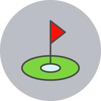 ícone de vetor de bandeira de golfe