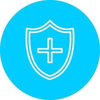 ícone de vetor de escudo de proteção médica