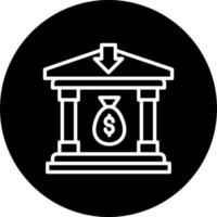 ícone de vetor de depósito bancário