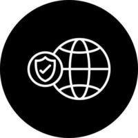 ícone de vetor de segurança global