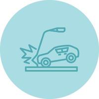 ícone de vetor de carro de acidente