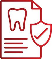 ícone de vetor de seguro odontológico