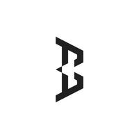 letra b forma de lápis simples vetor de logotipo geométrico