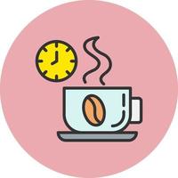 ícone de vetor de hora do café