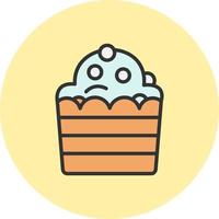 ícone de vetor de cupcake