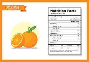 Vetor de fatos de nutrição de laranja
