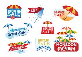 monsoon sale banner vector