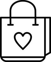 design de ícone vetorial de sacola de compras vetor