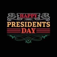 feliz dia dos presidentes design de camiseta