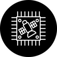 ícone de vetor de chip de satélite
