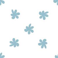 padrão floral vetor sem costura com flores. flora da primavera. estilo infantil simples desenhado à mão. muito ditsy para tecido, têxtil, papel de parede. papel digital em fundo branco