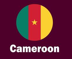 bandeira de camarões com design de símbolo de nomes vetor final de futebol de áfrica países africanos ilustração de times de futebol