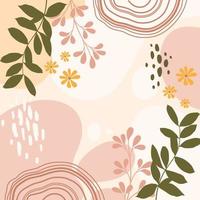 design banner quadro flor primavera fundo com lindo. fundo de flor para o projeto. fundo colorido com plantas tropicais. vetor