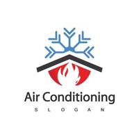 logotipo de ar condicionado, conceito de logotipo hvac vetor