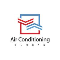 logotipo de ar condicionado, conceito de logotipo hvac vetor