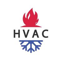 logotipo de ar condicionado, conceito de logotipo hvac vetor