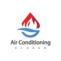 logotipo de ar condicionado, conceito de logotipo hvac vetor