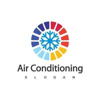 logotipo de ar condicionado, conceito de logotipo hvac vetor