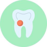 ícone de vetor de buraco de dente