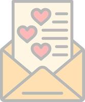 design de ícone de vetor de carta de amor