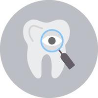 ícone de vetor de diagnóstico de dentes