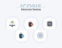 design de ícone do pacote de ícones planos de dispositivos 5. dispositivos. lasca. gadget. bastão. hardware vetor