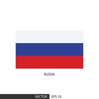 bandeira quadrada da rússia em fundo branco e especificar é vetor eps10.