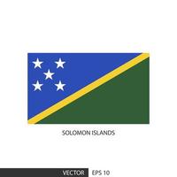 bandeira quadrada da ilha de Salomão no fundo branco e especificar é o vetor eps10.