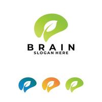 vetor de ícone de logotipo de ideia de cérebro isolado