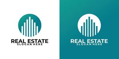 vetor de ícone de logotipo imobiliário isolado