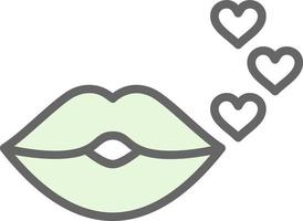 design de ícone de vetor de beijo