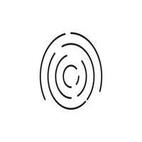 logotipo de impressão digital e imagens de símbolos vetor