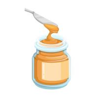 manteiga de amendoim no vetor de ilustração de desenho animado de símbolo de jarra