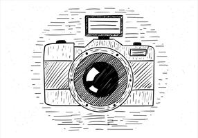 Ilustração da câmera de vetor desenhada à mão livre