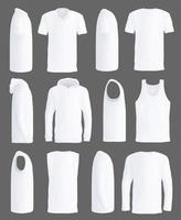 camisas e maquetes de vetores de roupas esportivas
