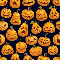 padrão perfeito de abóbora de feriado de halloween vetor